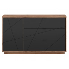 Kumode FORN SZF2D2S, ozols delano/melns matēts